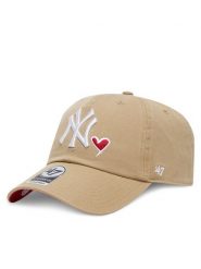 47 Brand Czapka z daszkiem MLB New York Yankees Icon '47 CLEAN UP B-ICONC17GWS Khaki. Brązowe czapki z daszkiem damskie 47 Brand, bez wzorów, z bawełny. Za 99.99 zł.