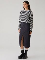 LTB Spódnica dżinsowa "Irene" w kolorze czarnym rozmiar: XL. Czarne spódnice damskie LTB, na co dzień, xl, z aplikacjami, klasyczne, midi. Za 116.95 zł.