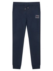 Tommy Hilfiger Spodnie dresowe KB0KB09559 Granatowy Regular Fit. Niebieskie spodnie dresowe chłopięce Tommy Hilfiger, z bawełny. Za 189.99 zł.