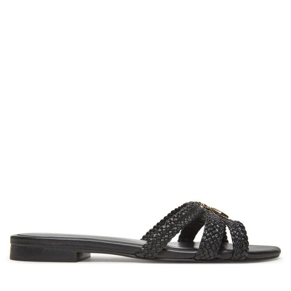 Klapki Patrizia Pepe. Czarne klapki damskie Patrizia Pepe, bez wzorów, bez obcasa, bez zapięcia. Za 1,059.00 zł.