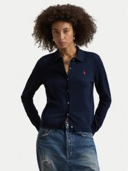 Polo Ralph Lauren Kardigan 211972110502 Granatowy Slim Fit. Niebieskie kardigany damskie Polo Ralph Lauren, s, bez wzorów, z bawełny. Za 859.99 zł.