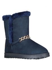 Geographical Norway Botki zimowe "Oseille" w kolorze granatowym rozmiar: 38. Niebieskie botki damskie Geographical Norway, na zimę, z futra, bez obcasa, bez zapięcia. Za 78.99 zł.