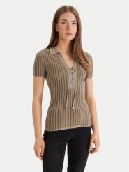 Guess Sweter W6GR09 Z0590 Zielony Regular Fit. Zielone swetry klasyczne damskie Guess, xs, z wiskozy, bez kołnierzyka. Za 379.99 zł.