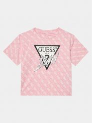 Guess T-Shirt J4RI06 K6YW3 Różowy Boxy Fit. Czerwone koszulki i t-shirty dziewczęce Guess, z aplikacjami, z bawełny, bez kołnierzyka, bez ramiączek. Za 139.99 zł.