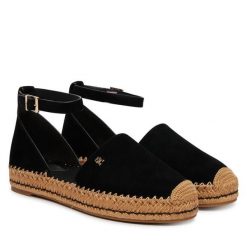 Espadryle Tommy Hilfiger. Czarne espadryle damskie Tommy Hilfiger, bez wzorów, bez obcasa. Za 409.99 zł.