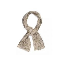 Szal maskujący z siatki MESH 155x48 cm. Brązowe szaliki damskie CAMOUFLAGE, bez wzorów, z meshu. Za 27.99 zł.
