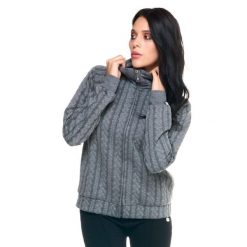 Bluza z zamek błyskawiczny na co dzień na siłownię. Białe bluzy damskie LEONE 1947 APPAREL, bez wzorów, z bawełny, bez kaptura. Za 147.31 zł.