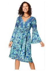 Aller Simplement Sukienka w kolorze turkusowo-niebieskim rozmiar: 38/40. Niebieskie sukienki damskie Aller Simplement, bez wzorów, bez ramiączek. Za 56.99 zł.