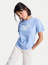 Roxy T-Shirt Ocean Road Art ERJZT06015 Błękitny Regular Fit. Niebieskie t-shirty damskie Roxy, m, bez wzorów, z bawełny, bez kołnierzyka. Za 89.99 zł.