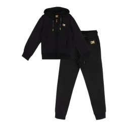 Bluza z bawełna z kaptur na co dzień na siłownię. Czarne bluzy damskie LEONE 1947 APPAREL, bez wzorów, z bawełny, bez kaptura. W wyprzedaży za 112.15 zł.