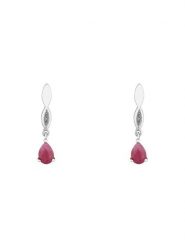 CARATELLI Złote kolczyki-wkrętki "Syr-Daria" z diamentami i rubinami rozmiar: onesize. Czerwone kolczyki damskie CARATELLI, z diamentem, złote. Za 1,158.59 zł.