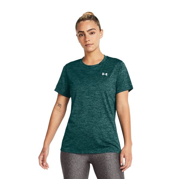 Koszulka treningowa damska Under Armour Tech C-Twist. Zielone koszulki sportowe damskie Under Armour, s, bez wzorów, bez ramiączek. Za 89.99 zł.
