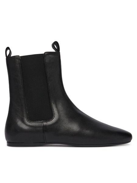 Balagan Sztyblety Adhara Czarny. Czarne botki damskie BALAGAN, ze skóry, bez obcasa, na płaskiej podeszwie, bez zapięcia. Za 729.99 zł.