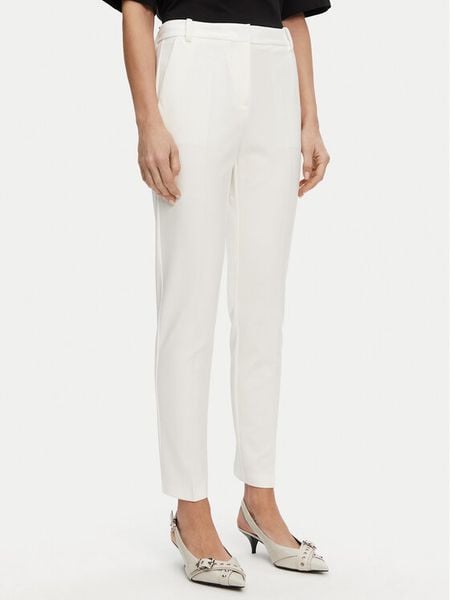 PINKO Spodnie materiałowe 100155 A1L4 Z05 Biały Regular Fit. Białe spodnie materiałowe damskie Pinko, bez wzorów, z materiału. Za 469.99 zł.