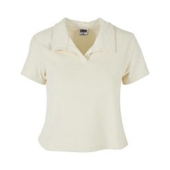 Koszulka Polo Damska Tkanina Ręcznikowa. Brązowe koszulki damskie Urban Classics, s, bez wzorów, z tkaniny, bez kołnierzyka, bez ramiączek. Za 122.99 zł.