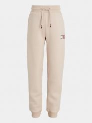 Tommy Hilfiger Spodnie dresowe KB0KB08475 S Beżowy Regular Fit. Brązowe spodnie dresowe chłopięce Tommy Hilfiger, z bawełny. Za 349.99 zł.