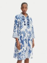 Iconique Sukienka koszulowa Romina IC26-037 Niebieski Regular Fit. Niebieskie sukienki damskie Iconique, bez wzorów, z wiskozy, bez ramiączek. Za 439.99 zł.