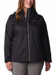 Columbia Kurtka przeciwdeszczowa "Switchback™ III" w kolorze czarnym rozmiar: XL. Czarne kurtki sportowe damskie Columbia, xl, bez wzorów, bez kaptura. Za 114.17 zł.