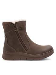 Go Soft Botki INES WS5921-03 Brązowy. Brązowe botki damskie GO SOFT, ze skóry, bez obcasa, na płaskiej podeszwie, bez zapięcia. Za 199.99 zł.