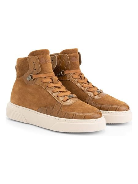 NoGRZ Skórzane sneakersy "K.Cutter" w kolorze jasnobrązowym rozmiar: 38. Brązowe obuwie sportowe damskie NoGRZ, ze skóry, za kostkę, bez zapięcia. Za 192.33 zł.