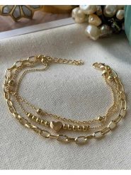 Luseera Pozłacana bransoletka z elementem ozdobnym rozmiar: onesize. Żółte bransoletki damskie Luseera, pozłacane. Za 39.99 zł.