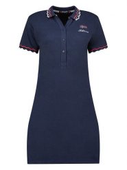 Geographical Norway Sukienka polo "Jamaela" w kolorze granatowym rozmiar: L. Niebieskie sukienki damskie Geographical Norway, bez wzorów, bez ramiączek. Za 96.60 zł.