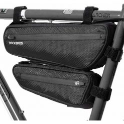Sakwa rowerowa pod ramę 2w1 Rockbros trójkątna. Czarne torebki klasyczne damskie ROCKBROS, bez dodatków. Za 149.00 zł.