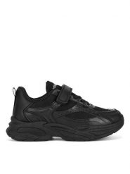 DeeZee Sneakersy TS6215K-01 Czarny. Czarne buty sportowe dziewczęce DeeZee, bez wzorów, z materiału, bez zapięcia. Za 99.99 zł.