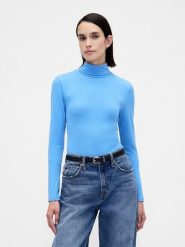 GAP Golf w kolorze niebieskim rozmiar: XXS. Niebieskie golfy damskie GAP, xxs, bez wzorów, z bawełny, bez ramiączek. Za 56.66 zł.