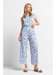 Rich & Royal Spodnie w kolorze biało-niebieskim rozmiar: XL. Białe spodnie materiałowe damskie Rich & Royal, bez wzorów, z materiału. Za 126.75 zł.