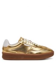 Steve Madden Sneakersy Euphoria SM11003591 Złoty. Żółte obuwie sportowe damskie Steve Madden, ze skóry, bez zapięcia. W wyprzedaży za 289.99 zł.