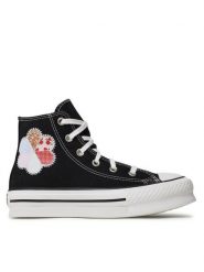 Converse Trampki Chuck Taylor All Star Eva Lift Hi A05166C Czarny. Czarne trampki dziewczęce Converse, bez wzorów, z materiału, bez zapięcia. Za 299.99 zł.