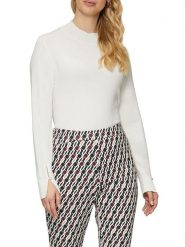 S.Oliver Sweter w kolorze białym rozmiar: 46. Białe swetry klasyczne damskie S.Oliver, s, bez kołnierzyka. Za 108.99 zł.