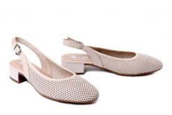 RIEKER 43458-60 beige, czółenka damskie. Brązowe czółenka damskie Rieker, bez wzorów, bez obcasa. Za 329.90 zł.