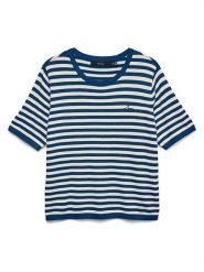 Vero Moda Sweter w kolorze granatowo-białym rozmiar: M. Niebieskie swetry klasyczne damskie Vero Moda, m, bez kołnierzyka. Za 98.95 zł.