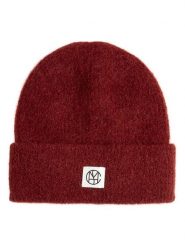 MOSS COPENHAGEN Czapka "Hope" w kolorze czerwonym rozmiar: onesize. Czerwone czapki damskie Moss Copenhagen, bez wzorów, z materiału. Za 86.99 zł.