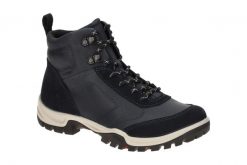 Buty trekkingowe za kostkę damskie Ecco Xpedition III. Czarne obuwie trekkingowe damskie ECCO, z gumy, za kostkę, bez zapięcia. Za 638.15 zł.