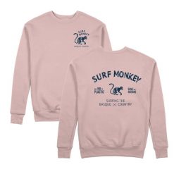 Bluza Save the Ocean – Okrągły dekolt / Dorosły (Różowy). Czerwone bluzy damskie SURF MONKEY, l, bez wzorów, z bawełny, bez kaptura. Za 309.95 zł.