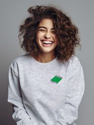 WOOOP Bluza "Hero Mom" w kolorze jasnoszarym rozmiar: S. Szare bluzy damskie Wooop, s, bez wzorów, z bawełny, bez kaptura. Za 96.37 zł.