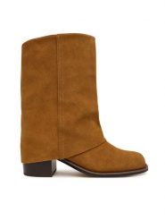 Aldo Botki Nolya 14183580 Brązowy. Brązowe botki damskie ALDO, ze skóry, bez obcasa, na słupku, bez zapięcia. Za 679.99 zł.