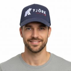 Czapka Baseball Fjork Merino. Brązowe czapki z daszkiem damskie FJORK MERINO, bez wzorów, z bawełny. Za 129.00 zł.