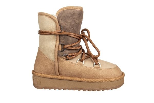 Śniegowce D Franklin Nordic Trk Sand 206009, Beżowy, Materiał - 37. Brązowe śniegowce damskie D.Franklin, z materiału, za kostkę. W wyprzedaży za 179.10 zł.