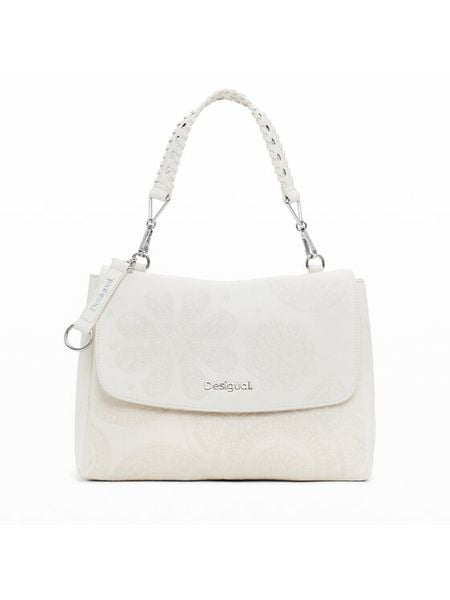Desigual Torebka Dejavu Posadas 25SAXPAA Écru. Torebki klasyczne damskie Desigual, ze skóry, bez dodatków. Za 189.99 zł.