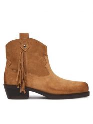 Liu Jo Botki Roxy 04 SA6079 PX002 Brązowy. Brązowe botki damskie Liu Jo, ze skóry, bez obcasa, na słupku, bez zapięcia. Za 959.99 zł.