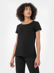 4F T-shirt regular gładki damski S. Białe t-shirty damskie 4F, s, bez wzorów, z bawełny, bez kołnierzyka. Za 49.99 zł.