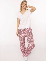 Zwillingsherz Muślinowe spodnie w kolorze różowym rozmiar: onesize. Różowe spodnie materiałowe damskie Zwillingsherz, bez wzorów, z bawełny. Za 82.99 zł.