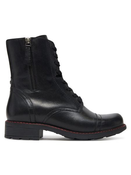 Lasocki Trzewiki CEO-WI16-VIVA-11 Czarny. Czarne botki damskie Lasocki, ze skóry, bez obcasa, na płaskiej podeszwie, bez zapięcia. Za 259.99 zł.