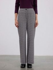 BGN Spodnie w kolorze czarno-białym rozmiar: 38. Czarne spodnie materiałowe damskie BGN, bez wzorów, z materiału. Za 131.12 zł.