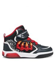 Geox Sneakersy J Inek Boy J669CA 1454 C0735 D Granatowy. Niebieskie buty sportowe chłopięce Geox, ze skóry, bez zapięcia. Za 305.99 zł.