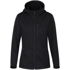 Kurtka Jako Softshell z Kapturem i Wodoodporna. Czarne kurtki sportowe damskie JAKO, bez wzorów, z materiału, z kapturem. Za 428.65 zł.